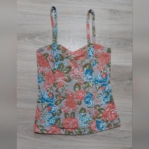 Live to be Spoiled floral spaghetti strap top